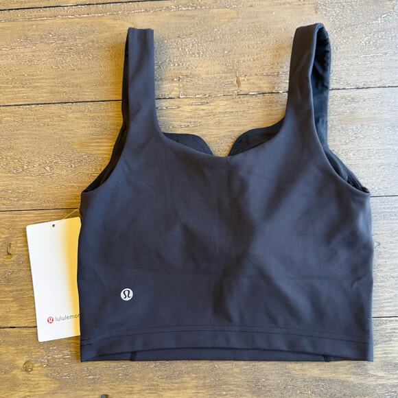 Lululemon NWT Women's Size 4 Wunder Train Tank Sweetheart Black B/C Cup $68 - Picture 2 of 7